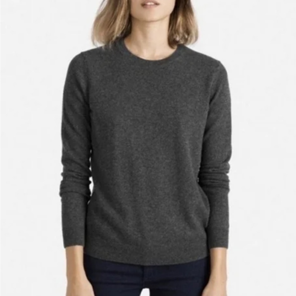 Everlane Cashmere Crew Sweater - gray heather M VGUC